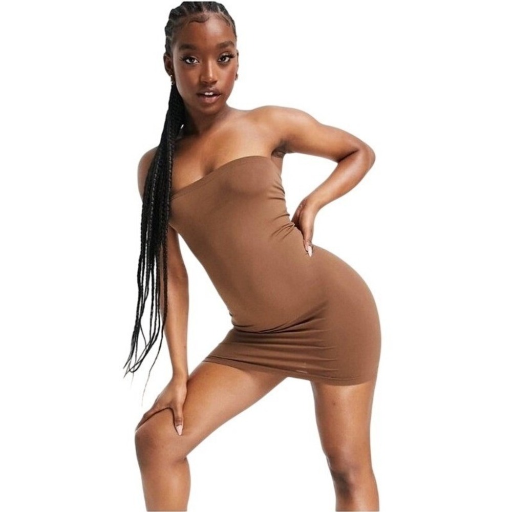 Leg Avenue Naked NK002‎ Skin Shapewear Seamless Body-Shaper Tube Dress Med/Large